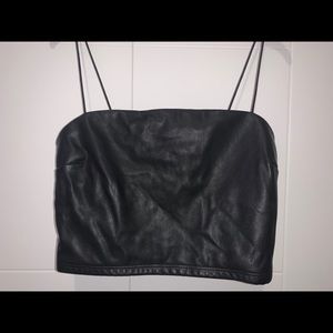 Leather tank top